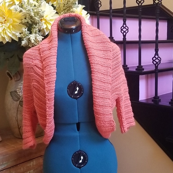 bebe Sweaters - Bebe Orange Shrug Sweater - SZ S